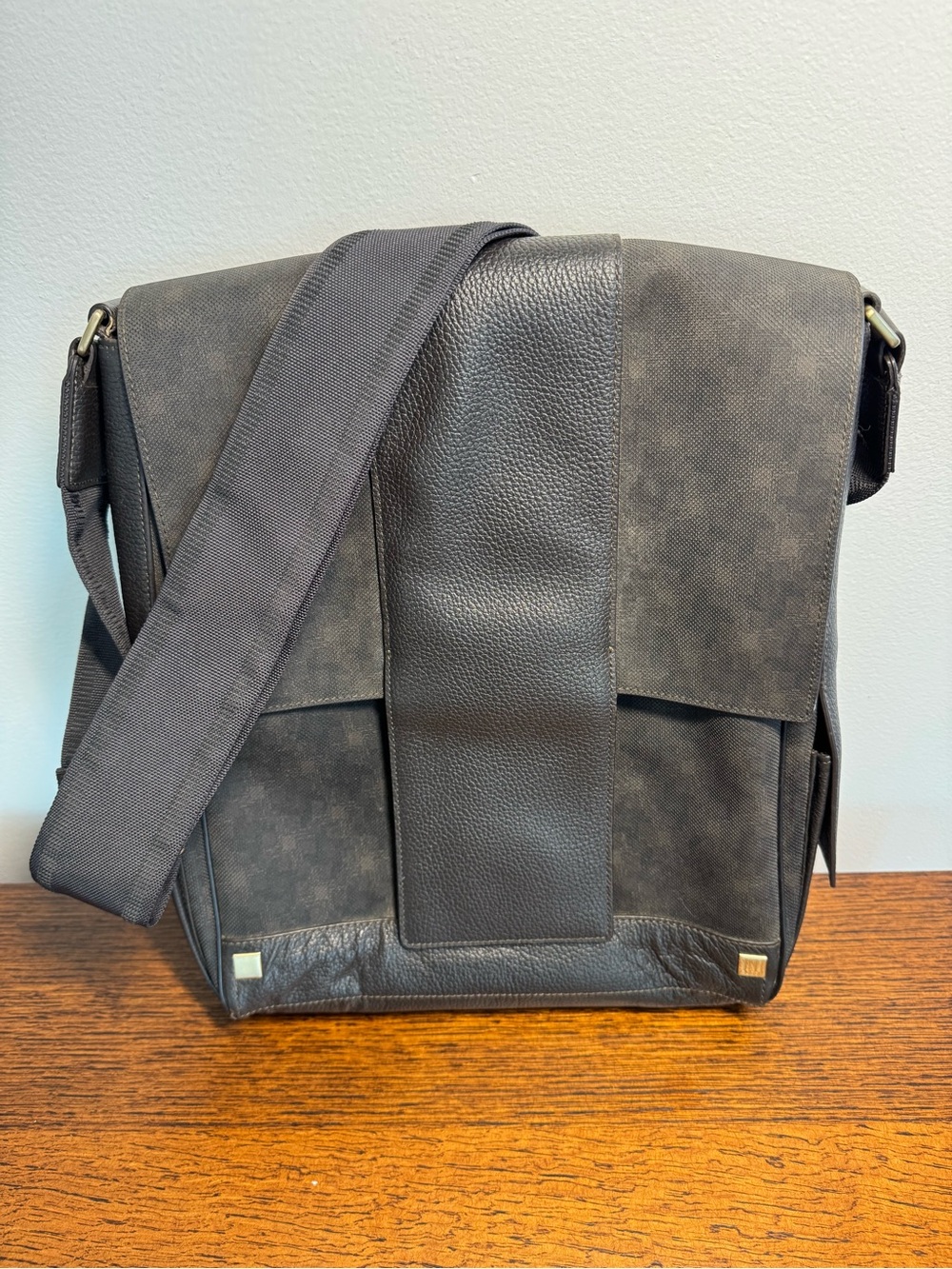 Dunhill Canvas and Leather Messenger Bag